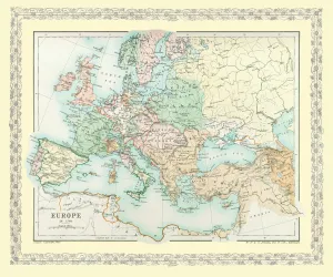 Map of Europe showing how it appeared in the year AD 1740 Map of Europe showing how it appeared in the year AD 1740