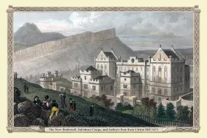 The New Bridewell, Salisbury Craigs, and Arthur's Seat from Calton Hill 1831 The New Bridewell, Salisbury Craigs, and Arthur's Seat from Calton Hill 1831