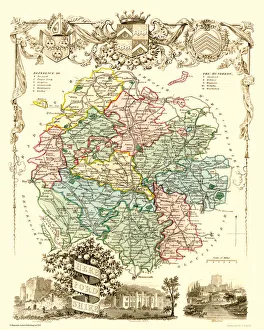 Old County Map of Herefordshire 1836 by Thomas Moule Old County Map of Herefordshire 1836 by Thomas Moule