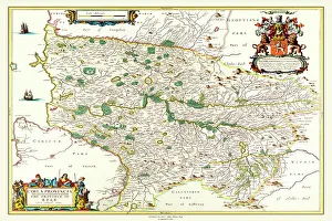 Old County Map of Kyle and Mid Ayrshire 1654 by johan Blaeu from the Atlas Novus Old County Map of Kyle and Mid Ayrshire 1654 by johan Blaeu from the Atlas Novus