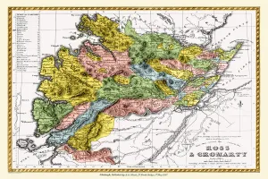 Old County Map of Ross and Cromarty Scotland 1847 by A&C Black Old County Map of Ross and Cromarty Scotland 1847 by A&C Black