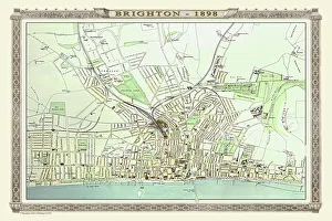 Old Map of Brighton 1898 from the Royal Atlas by Bartholomew Old Map of Brighton 1898 from the Royal Atlas by Bartholomew