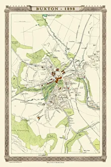 Old Map of Buxton 1898 from the Royal Atlas by Bartholomew Old Map of Buxton 1898 from the Royal Atlas by Bartholomew