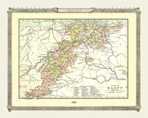Old Map of the County of Banff from the Philips Handy Atlas of 1882 Old Map of the County of Banff from the Philips Handy Atlas of 1882