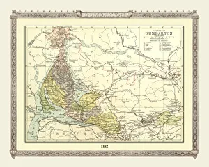 Old Map of the County of Dumbarton from the Philips Handy Atlas of 1882 Old Map of the County of Dumbarton from the Philips Handy Atlas of 1882