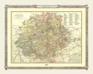 Old Map of the County of Perth from the Philips Handy Atlas of 1882 Old Map of the County of Perth from the Philips Handy Atlas of 1882