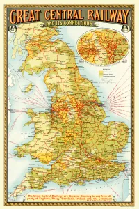 Old Map of the Great Central Railway and its Connections 1903 Old Map of the Great Central Railway and its Connections 1903