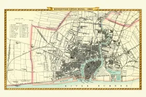 Old Map of Kingston Upon Hull 1862 by Fullarton & Co Old Map of Kingston Upon Hull 1862 by Fullarton & Co