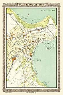 Old Map of Scarborough 1898 from the Royal Atlas by Bartholomew Old Map of Scarborough 1898 from the Royal Atlas by Bartholomew