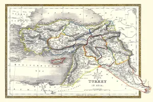 Old Map of Turkey in Asia 1852 by Henry George Collins Old Map of Turkey in Asia 1852 by Henry George Collins