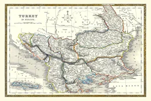 Old Map of Turkey in Europe 1852 by Henry George Collins Old Map of Turkey in Europe 1852 by Henry George Collins