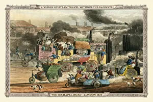 A Vision of Steam Travel Without The Railways - White Chapel 1830 ( Alken' A Vision of Steam Travel Without The Railways - White Chapel 1830 ( Alken'