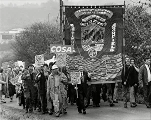 150 coal workers march to save Kirk opencast site, 15th October 1988 150 coal workers march to save Kirk opencast site, 15th October 1988