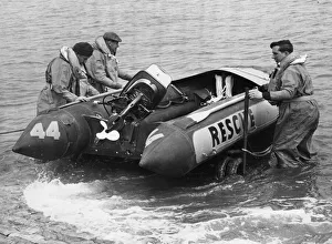 A 16ft rubber inshore rescue craft belonging to the Mumbles lifeboat team begins its A 16ft rubber inshore rescue craft belonging to the Mumbles lifeboat team begins its