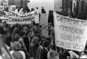 1977 Gay Pride rally in Hyde Park A©Mirrorpix 1977 Gay Pride rally in Hyde Park A©Mirrorpix