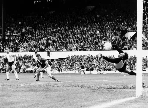 1984 Mark McGhee scores past Peter Shilton Scotland v England 1984 Mark McGhee scores past Peter Shilton Scotland v England