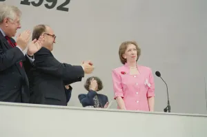 1992 Labour Party leadership election. Roy Hattersley, John Smith and Margaret Beckett 1992 Labour Party leadership election. Roy Hattersley, John Smith and Margaret Beckett