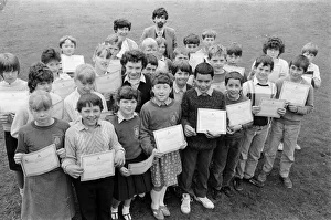These 28 pupils of Dalton Junior School were all smiles after receiving their cycling These 28 pupils of Dalton Junior School were all smiles after receiving their cycling