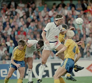6 September 1989, Sweden v England. Terry Butcher in action during the vital World Cup 6 September 1989, Sweden v England. Terry Butcher in action during the vital World Cup