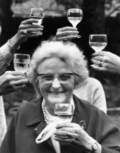 75 year old Mrs. Emily Ellen Smith, known as Nell to her friends celebrating at her Nice 75 year old Mrs. Emily Ellen Smith, known as Nell to her friends celebrating at her Nice