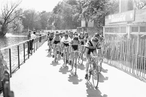 Action from the Clark Cable cycling road race at Cannon Park 28th May 1977 Action from the Clark Cable cycling road race at Cannon Park 28th May 1977