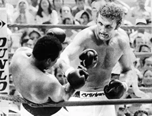 Action during the heavyweight world title fight between American Muhammad Ali Action during the heavyweight world title fight between American Muhammad Ali
