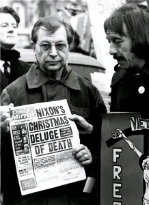 Actor Clive Dunn and Harry Fowler from Dad's Army in protest over bombing of North Actor Clive Dunn and Harry Fowler from Dad's Army in protest over bombing of North