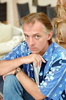 Images Dated 12th September 1998: Actor and comedian, Rik Mayall, pictured at home four months after his horrific quad bike