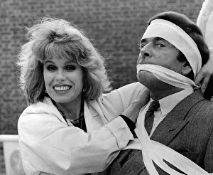 Actor Joanna Lumley with Terry Wogan the TV presenter. November 1988 Actor Joanna Lumley with Terry Wogan the TV presenter. November 1988