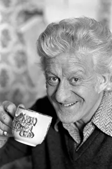 Actor John Pertwee seen here at home making tea. March 1981 PM 81-01203-006 Actor John Pertwee seen here at home making tea. March 1981 PM 81-01203-006