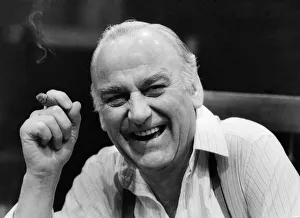Actor John Thaw smoking a cigar. February 1988 Actor John Thaw smoking a cigar. February 1988