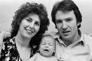 Actor Larry Lamb with his wife Linda and three month old son George. 15th March 1980 Actor Larry Lamb with his wife Linda and three month old son George. 15th March 1980