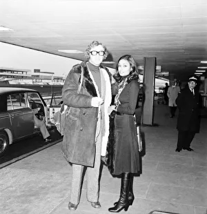 Actor Michael Caine and wife Shakira seen here at Heathrow Airport Actor Michael Caine and wife Shakira seen here at Heathrow Airport