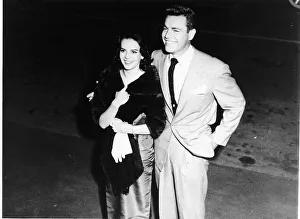 Actor Robert Wagner and actress Natalie Wood on their way to a Tinsel Town Party Actor Robert Wagner and actress Natalie Wood on their way to a Tinsel Town Party
