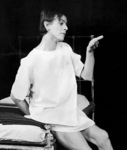 Actor and singer David Bowie seen in the role of John Merrick in " Actor and singer David Bowie seen in the role of John Merrick in "