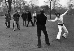 Actor-singer Jess Conrad challenged Actor Larry Taylor to a duel in Regents Park because Actor-singer Jess Conrad challenged Actor Larry Taylor to a duel in Regents Park because