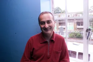 Actor Tony Robinson in his dressing room June 1999 before the Comic Relief Debt Actor Tony Robinson in his dressing room June 1999 before the Comic Relief Debt