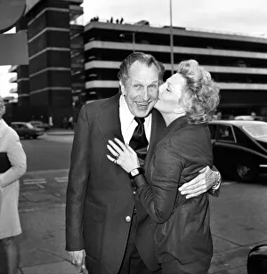 Actor Vincent Price was met at Heathrow Airport by his wife, actress Coral Browne. Mr Actor Vincent Price was met at Heathrow Airport by his wife, actress Coral Browne. Mr