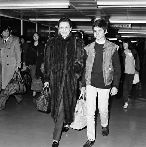 Actress Audrey Hepburn and her son Luca Dotti at an airport. April 1984 Actress Audrey Hepburn and her son Luca Dotti at an airport. April 1984