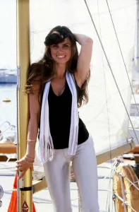Actress Caroline Munro at the Cannes Film Festival, she stars in the film Maniac Actress Caroline Munro at the Cannes Film Festival, she stars in the film Maniac