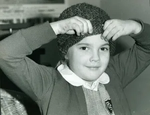 Actress Drew Barrymore seen here in London for the premiere of ET. December 1982 Actress Drew Barrymore seen here in London for the premiere of ET. December 1982