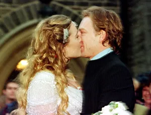 Actress Kate Winslet and Jim Threapleton November 1998 kissing after their surprise Actress Kate Winslet and Jim Threapleton November 1998 kissing after their surprise