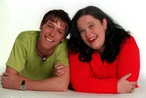 Actress Lisa Riley with best friend Darren Gray 1996 Actress Lisa Riley with best friend Darren Gray 1996