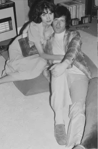 Actress Madeline Smith pictured at home with her boyfriend film actor David Buck Actress Madeline Smith pictured at home with her boyfriend film actor David Buck