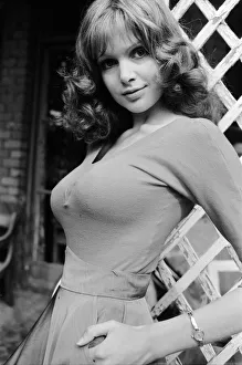 Actress Madeline Smith poses outdoors. 12th September 1976 Actress Madeline Smith poses outdoors. 12th September 1976