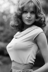Actress Madeline Smith poses outdoors wearing sleeveless top. 12th September 1976 Actress Madeline Smith poses outdoors wearing sleeveless top. 12th September 1976