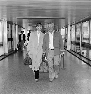 Actress Nanette Newman and her husband Bryan Forbes at Heathrow Airport. 3rd May 1987 Actress Nanette Newman and her husband Bryan Forbes at Heathrow Airport. 3rd May 1987