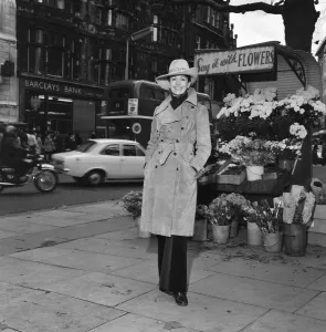 Actress Nanette Newman pictured in Sloane Square, London. 17th November 1973 Actress Nanette Newman pictured in Sloane Square, London. 17th November 1973