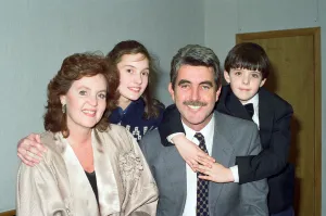 Actress Pauline Collins and husband John Alderton with two of their children Actress Pauline Collins and husband John Alderton with two of their children