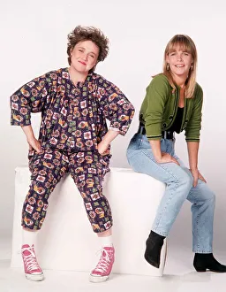 Actress Pauline Quirke with co-star Tracy Robinson from the television programme series Actress Pauline Quirke with co-star Tracy Robinson from the television programme series